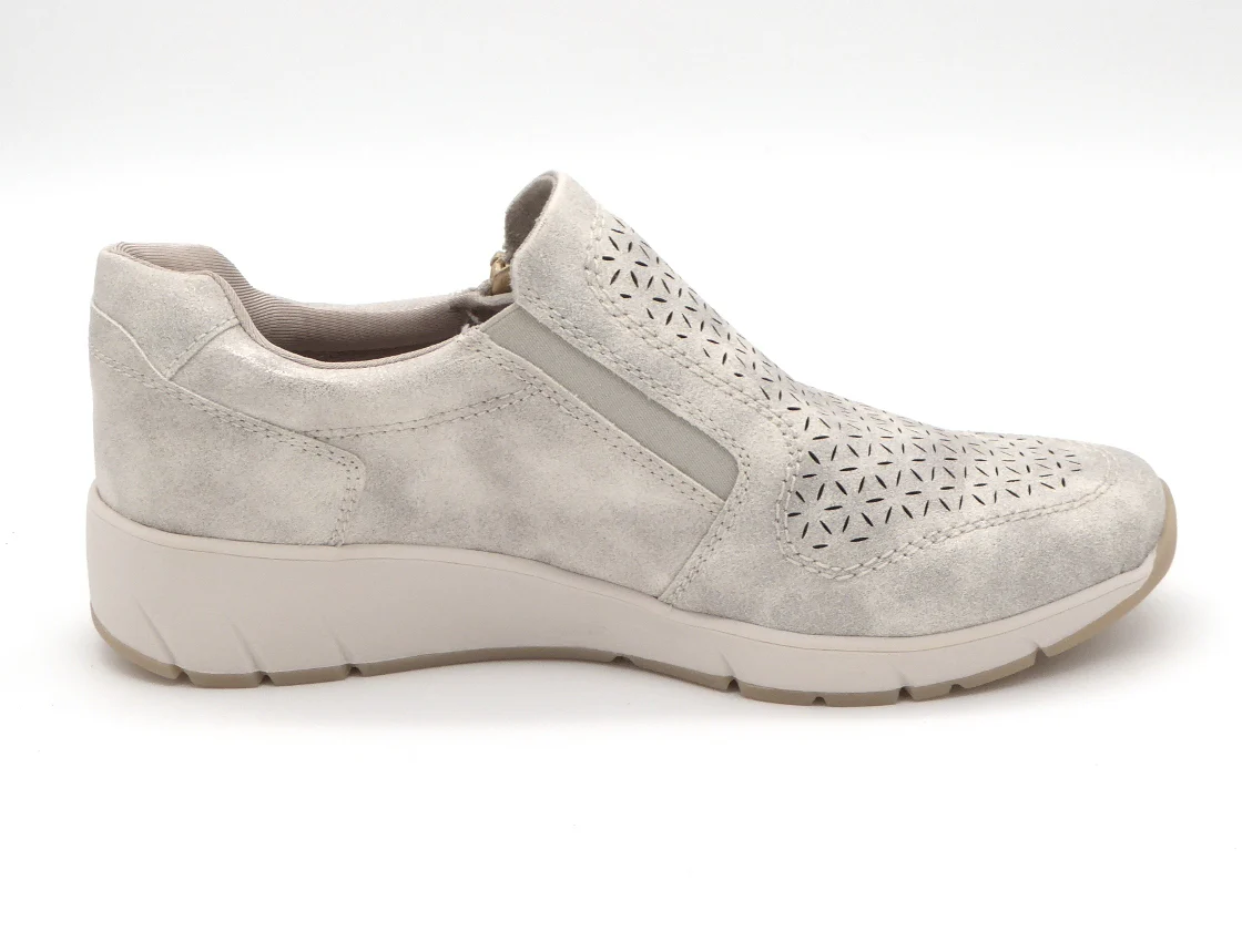 142-11-002 Dames Instappers Sportief Jana 24765-499 Lichtbeige Wijdte H (3491) - Afbeelding 3