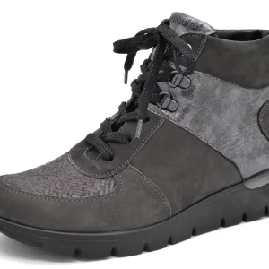 172-89-005 Dames Hoge Schoenen Boot Plat Waldlaufer OrthoTritt 626K82-300-052 Donkergrijs Wijdte K (2716)