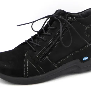 172-99-005 Dames Hoge Schoenen Boot Plat Wolky Why 0660611-000 Zwart  (1262)