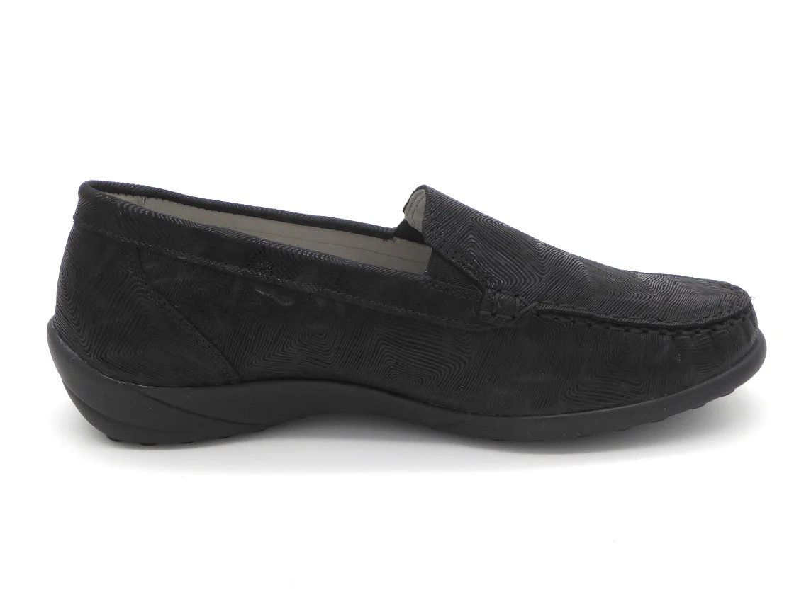 141-99-006 Dames Instappers Comfort Waldlaufer 640004-101-001 Zwart Wijdte K (3297) - Afbeelding 3
