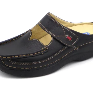 181-99-002 Dames Pantoffel-Muilen Leer Wolky Roll Slipper 0622770-000 Zwart  (187)