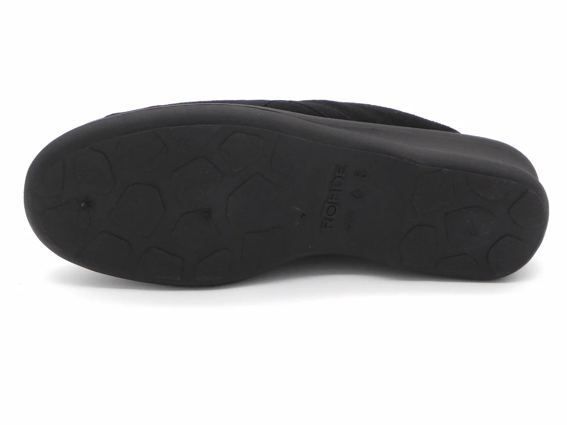 182-99-008 Dames Pantoffel-Muilen Ongevoerd Rohde 2500-90 Zwart (2848) - Afbeelding 5