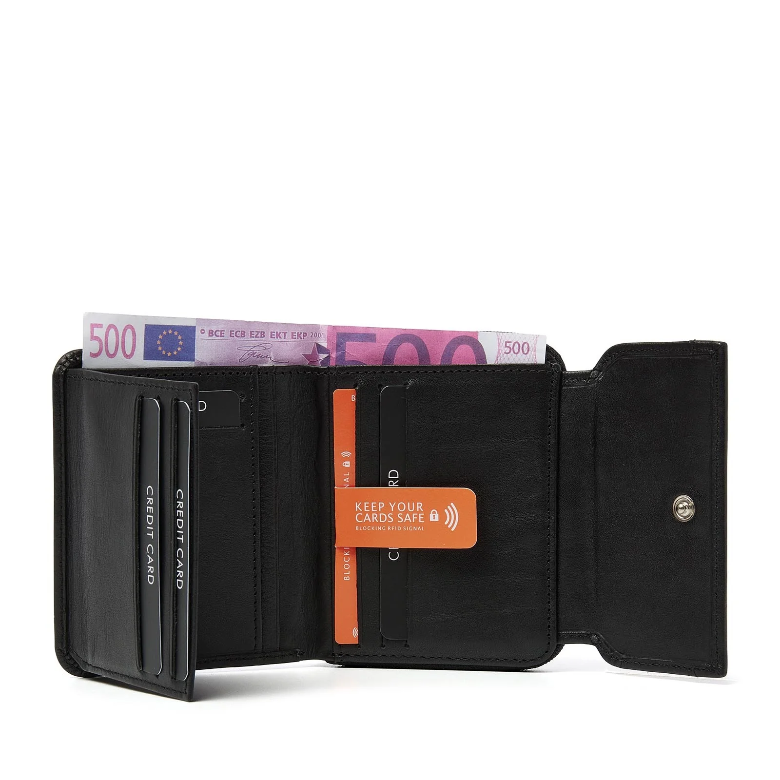 91-67179-9 Dames Dames Portemonnee Ritsvak HJ de Rooy Toronto 67179 Zwart (3063) - Afbeelding 5