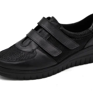 121-99-009 Dames Klittenband Schoenen Comfort Sens 1755-12811.001 Kisla 01 Zwart Wijdte K (3298)