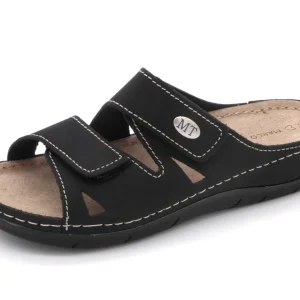 161-99-001 Dames Open Slippers Comfort Marco Tozzi 27512-001 Zwart  (1732)