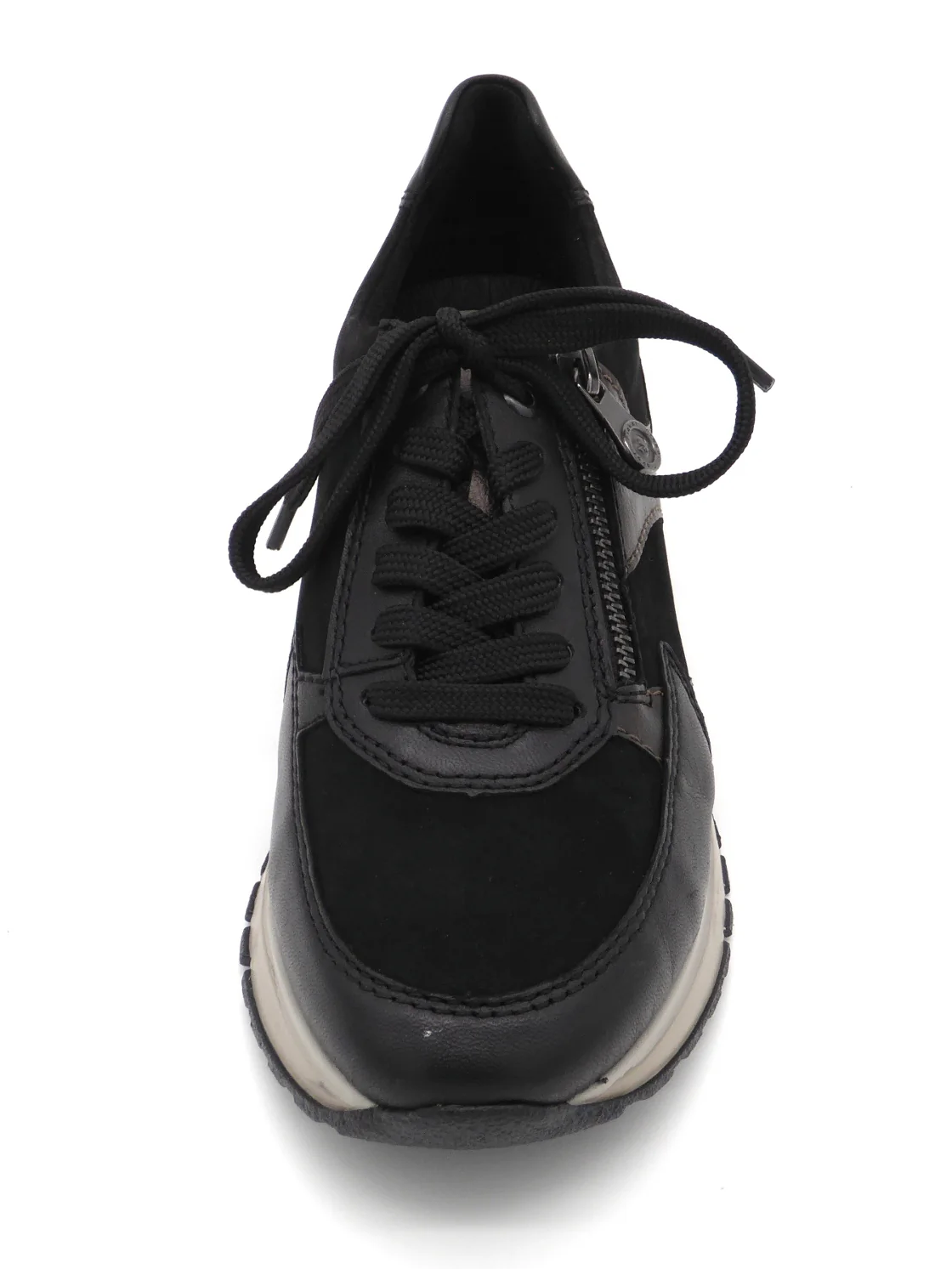 133-91-006 Dames Veterschoenen Sneaker Rieker 49010-00 Zwart Combi Wijdte H (3316) - Afbeelding 4