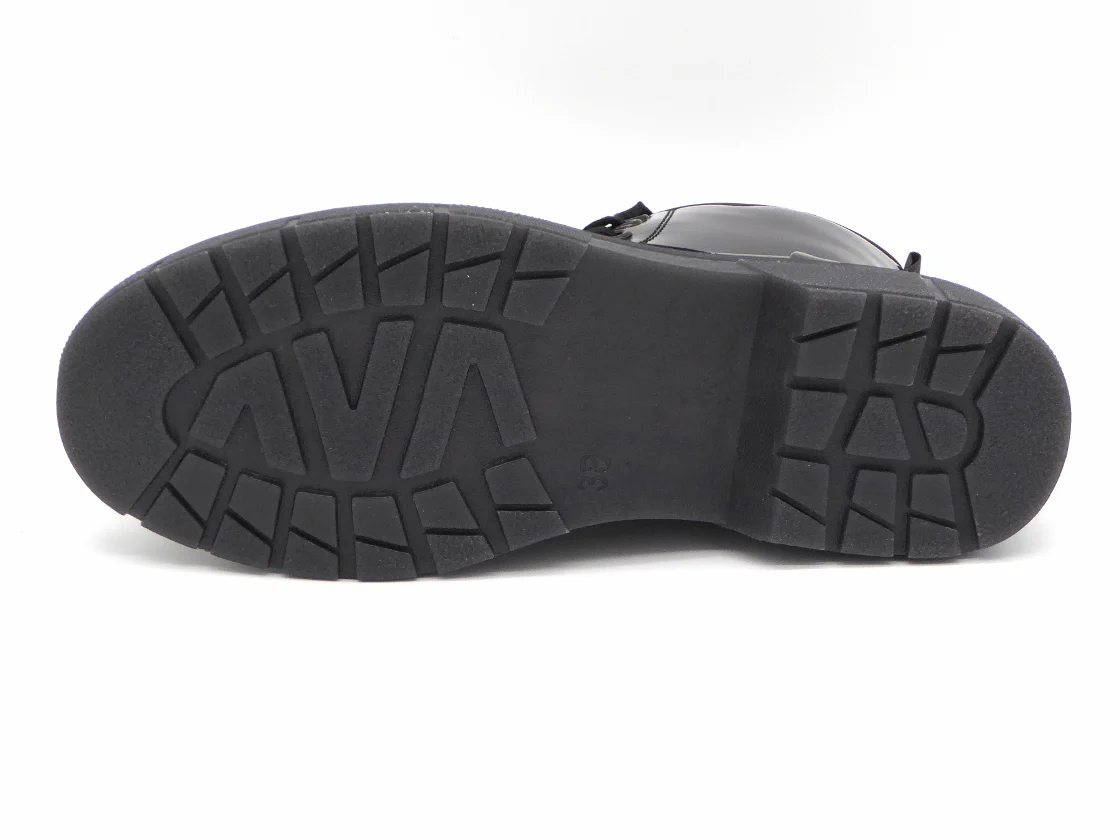 172-95-004 Dames Hoge Schoenen Boot Plat Marco Tozzi 25282-018 Zwart Lak (2728) - Afbeelding 5