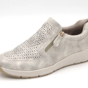 142-11-002 Dames Instappers Sportief Jana 24765-499 Lichtbeige Wijdte H (3491)