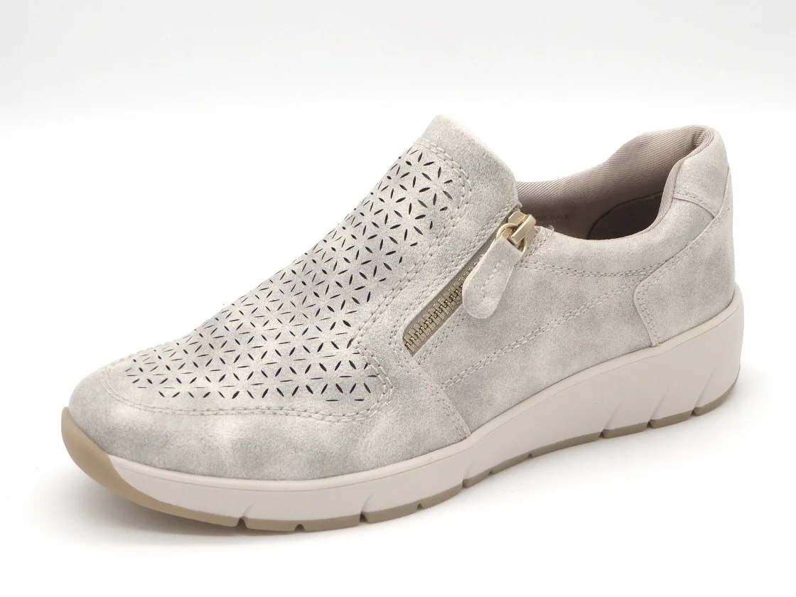 142-11-002 Dames Instappers Sportief Jana 24765-499 Lichtbeige Wijdte H (3491)