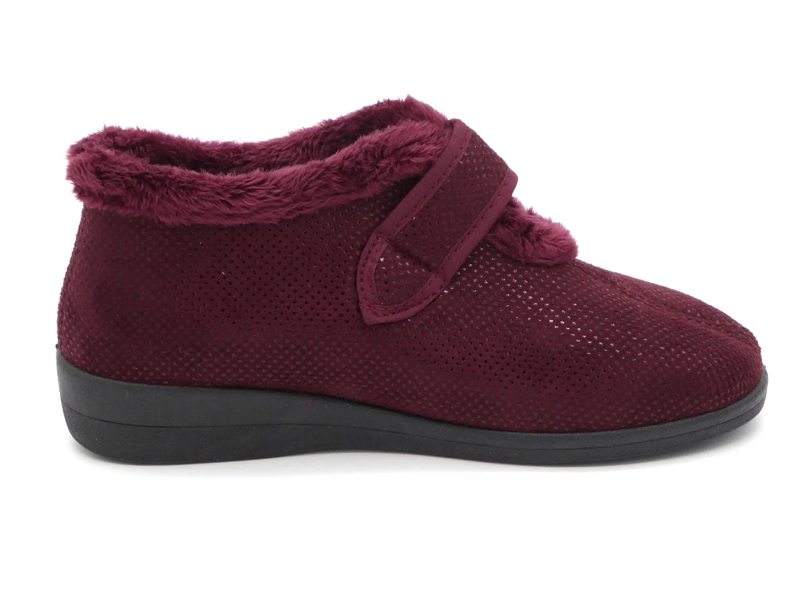 192-39-003 Dames Pantoffel-Gesloten Ongevoerd Neles 37801-4 Donkerrood (3467) - Afbeelding 3