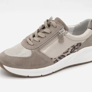 131-19-004 Dames Veterschoenen Comfort Sens 1656-12945-002 Donkerbeige Wijdte K (3528)