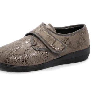 192-19-002 Dames Pantoffel-Gesloten Ongevoerd Neles 61802-T Donkerbeige  (2266)