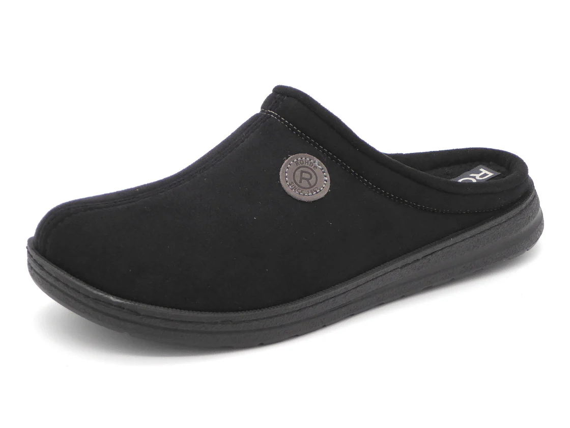 283-99-003 Heren Pantoffel-Muilen Gevoerd Rohde 7141-90 Zwart (2864)