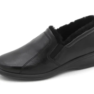 191-99-001 Dames Pantoffel-Gesloten Leer Rohde 2518-90 Zwart (3424)