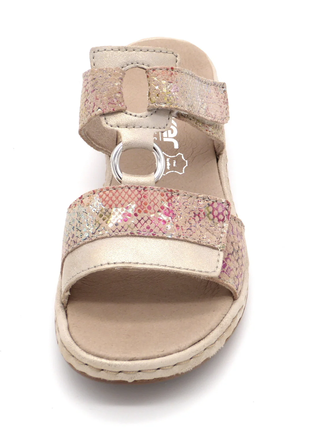 163-15-002 Dames Open Slippers Mode Rieker 659X6-90 Middenbeige (2577) - Afbeelding 4