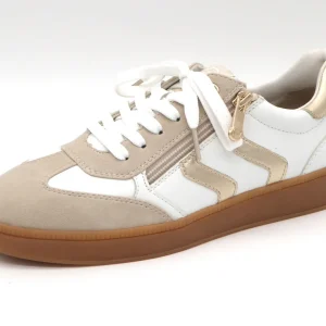 133-11-015 Dames Veterschoenen  Sneaker Marco Tozzi 23739-137 Lichtbeige  (2920)