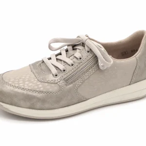 133-19-008 Dames Veterschoenen  Sneaker Rieker N1112-60 Donkerbeige Wijdte H (2567)