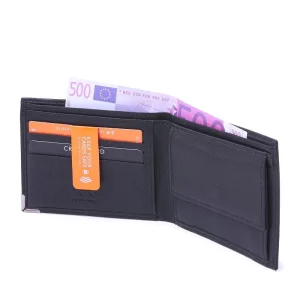 92-15581-7 Lederwaren Heren Portemonnee Bilfolds HJ de Rooy Toronto 15581 Donkerblauw  (3013)