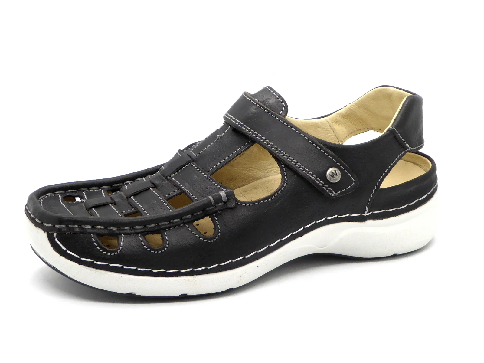 112-99-001 Dames Bandschoenen Sportief Wolky Rolling Sun 0720435-070 Zwart (468)