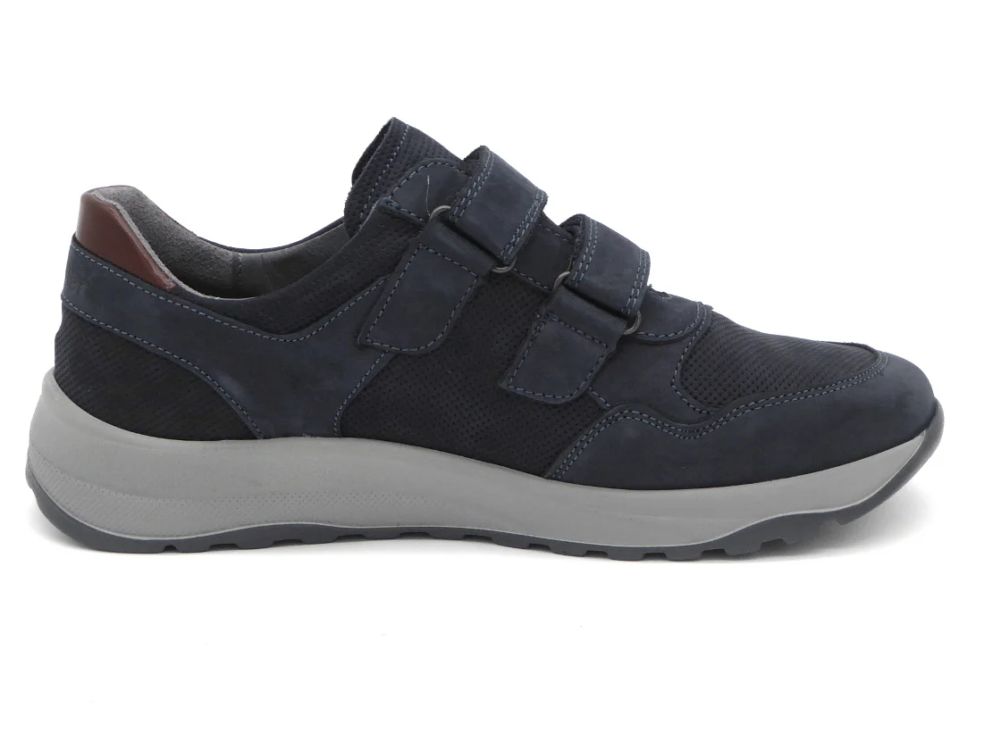 221-79-002 Heren Klittenband Schoenen Comfort Waldlaufer 662301-302-416 Donkerblauw Wijdte K (2935) - Afbeelding 3