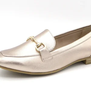 143-19-001 Dames Instappers Ballerina Marco Tozzi Goud 24213-957 Donkerbeige  (2328)
