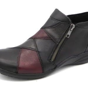 172-91-001 Dames Hoge Schoenen Boot Plat Remonte R7674-02 Zwart Combi Wijdte H (756)