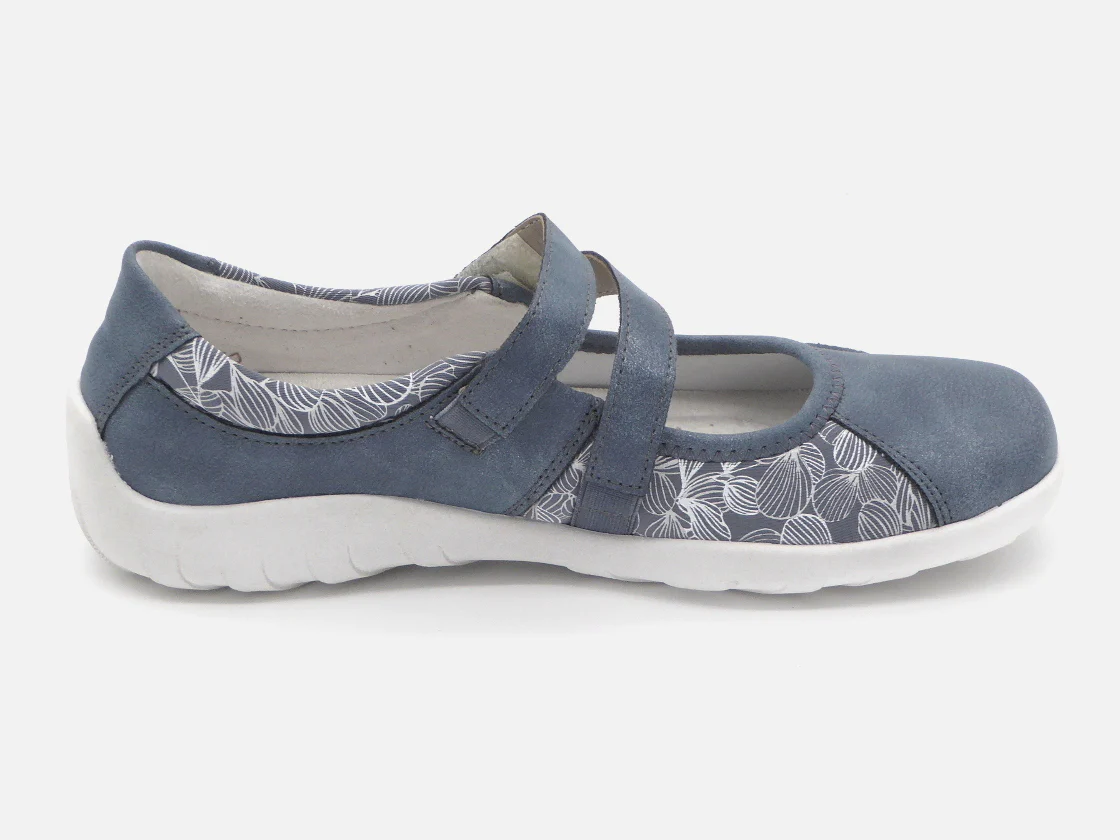 113-75-001 Dames Bandschoenen Mode Remonte R3510-12 Middenblauw Wijdte G (1866) - Afbeelding 3