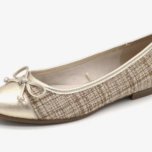 143-19-002 Dames Instappers Ballerina Marco Tozzi 22118-453 Donkerbeige (2536)