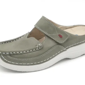 181-61-002 Dames Pantoffel-Muilen Leer Wolky Roll Slipper 0622736-701 Lichtgroen (3606)