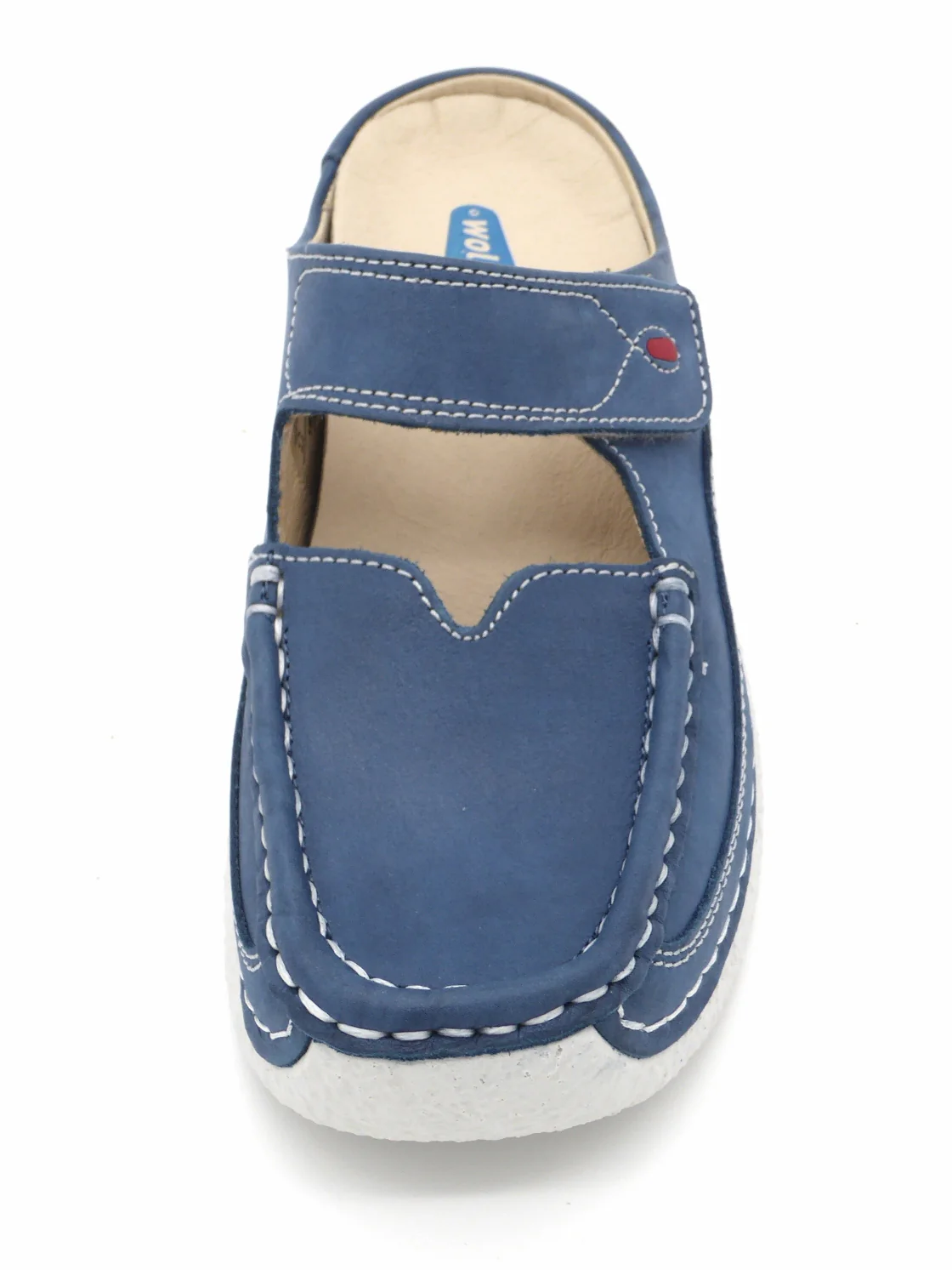 181-75-004 Dames Pantoffel-Muilen Leer Wolky Roll Slipper 0622736-804 Middenblauw (3238) - Afbeelding 4