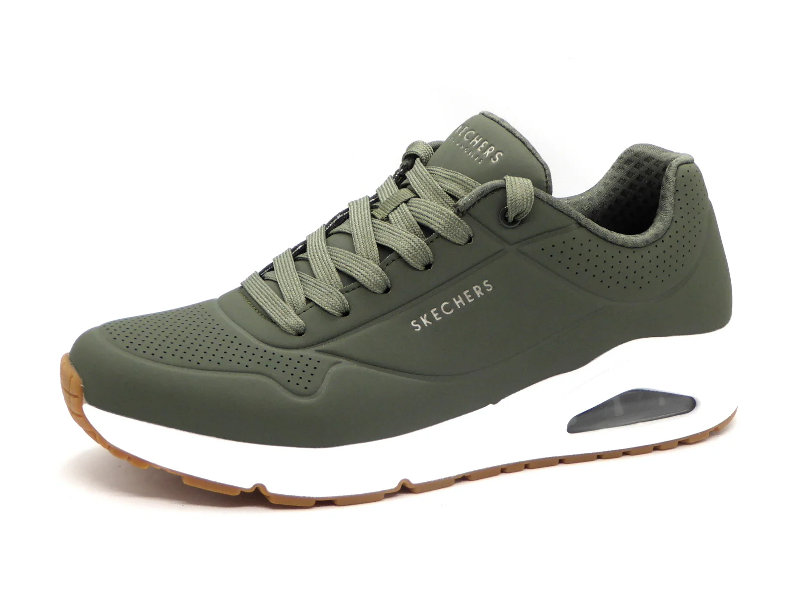 232-69-001 Heren Veterschoenen Sportief Skechers Uno Stand on Air 52458 OLV Donkergroen (2396) - Afbeelding 2