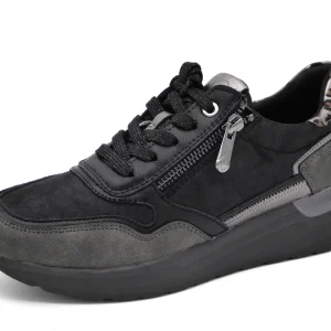 133-91-004 Dames Veterschoenen  Sneaker Marco Tozzi 23735-098 Zwart Combi  (2721)