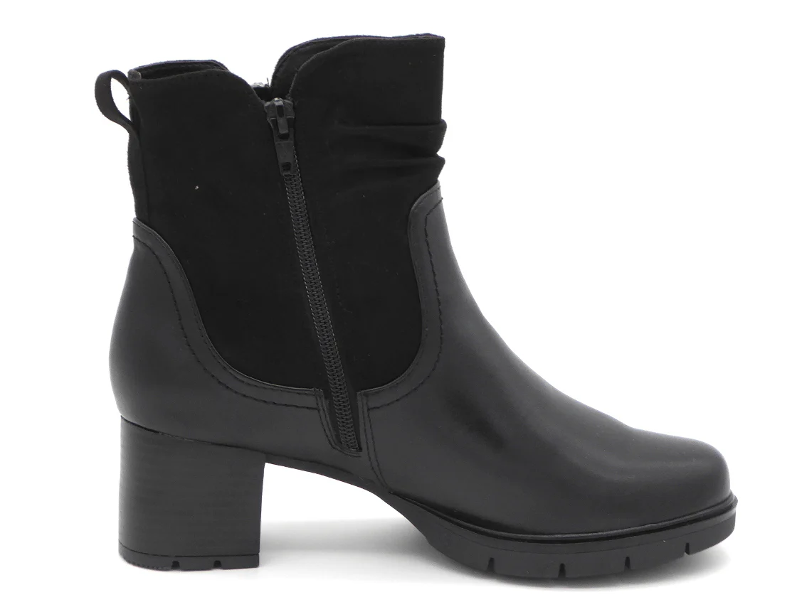 171-99-013 Dames Hoge Schoenen Boot Hak Jana 25362-001 Zwart Wijdte H (2750) - Afbeelding 3