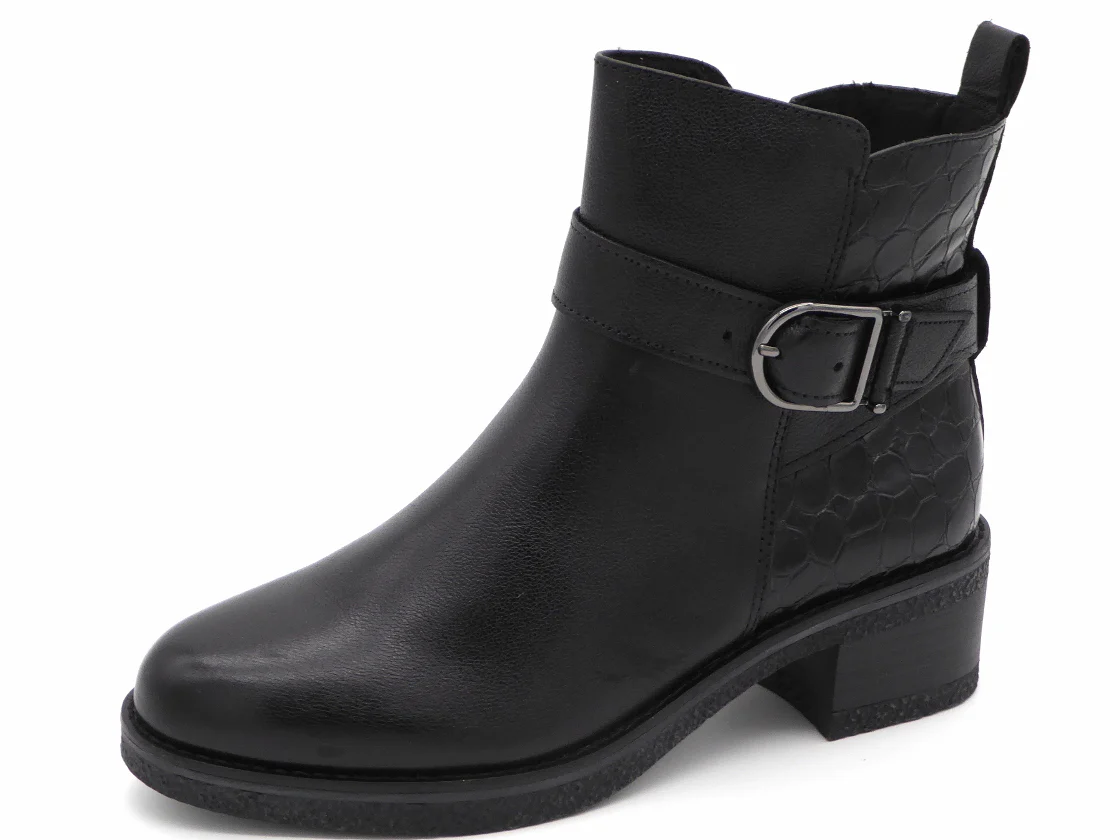 171-99-025 Dames Hoge Schoenen Boot Hak Marco Tozzi 25351-098 Zwart (3374) - Afbeelding 2