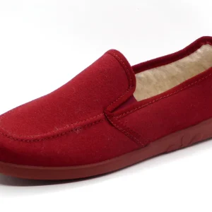 193-35-001 Dames Pantoffel-Gesloten Gevoerd Rohde 2224-43 Middenrood  (2086)