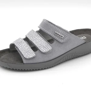 161-85-005 Dames Open Slippers Comfort Rohde 1932-52 Middengrijs  (3578)