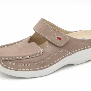 181-19-001 Dames Pantoffel-Muilen Leer Wolky Roll Slipper 0622736-125 Donkerbeige  (3237)