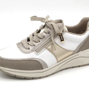 133-09-008 Dames Veterschoenen  Sneaker Rieker N9504-80 Wit Combi Wijdte H (3547)