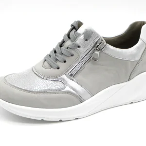 131-81-001 Dames Veterschoenen  Comfort Waldlaufer OrthoTritt 715H02-403-013 Lichtgrijs Wijdte H (2499)