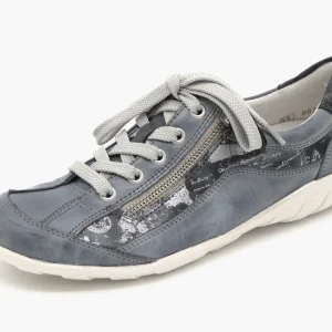 133-75-010 Dames Veterschoenen  Sneaker Remonte R3412-14 Middenblauw Wijdte G (2600)