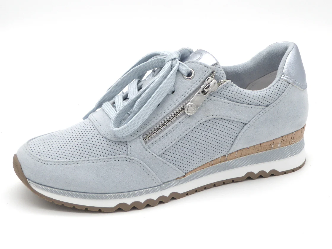 133-71-007 Dames Veterschoenen Sneaker Marco Tozzi 23781-876 Lichtblauw (3476) - Afbeelding 2