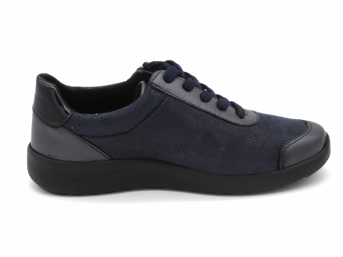 131-79-010 Dames Veterschoenen Comfort Sens 1421-11611W8 Kira 01 Donkerblauw Wijdte K (3411) - Afbeelding 3
