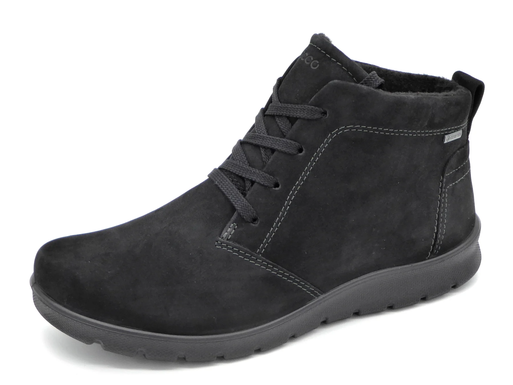 172-99-026 Dames Hoge Schoenen Boot Plat Ecco Babett 215583-02001 Zwart (2042)