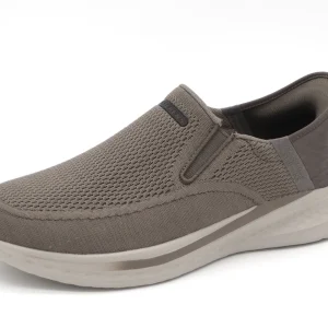242-19-009 Heren Instappers Sportief Skechers Slade Deacon 210887 TPE Donkerbeige  (3648)