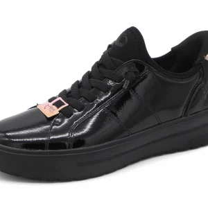 142-95-002 Dames Instappers Sportief Jana 23764-018 Zwart Lak Wijdte H (3348)