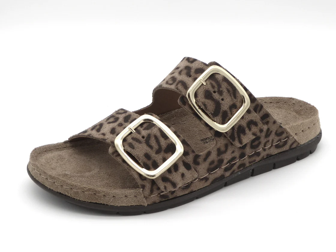 162-21-002 Dames Open Slippers Sportief Rohde 5890-18 Lichtbruin (3588) - Afbeelding 2