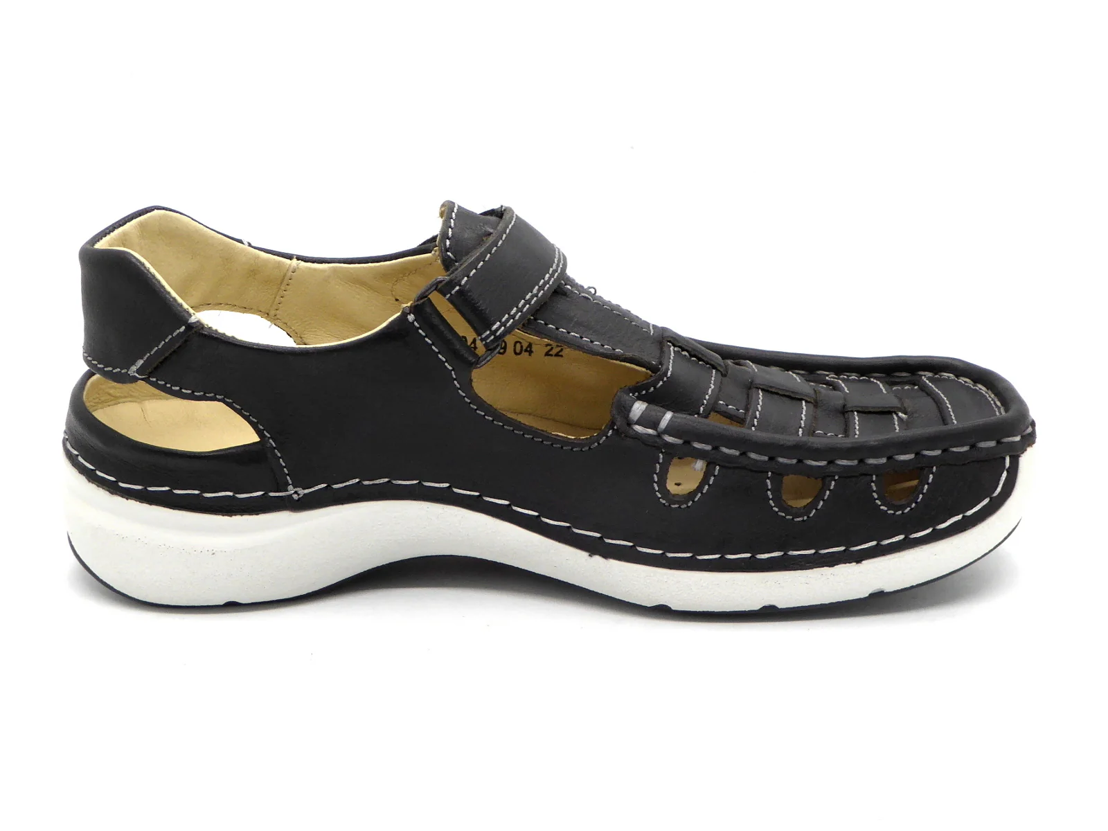 112-99-001 Dames Bandschoenen Sportief Wolky Rolling Sun 0720435-070 Zwart (468) - Afbeelding 3