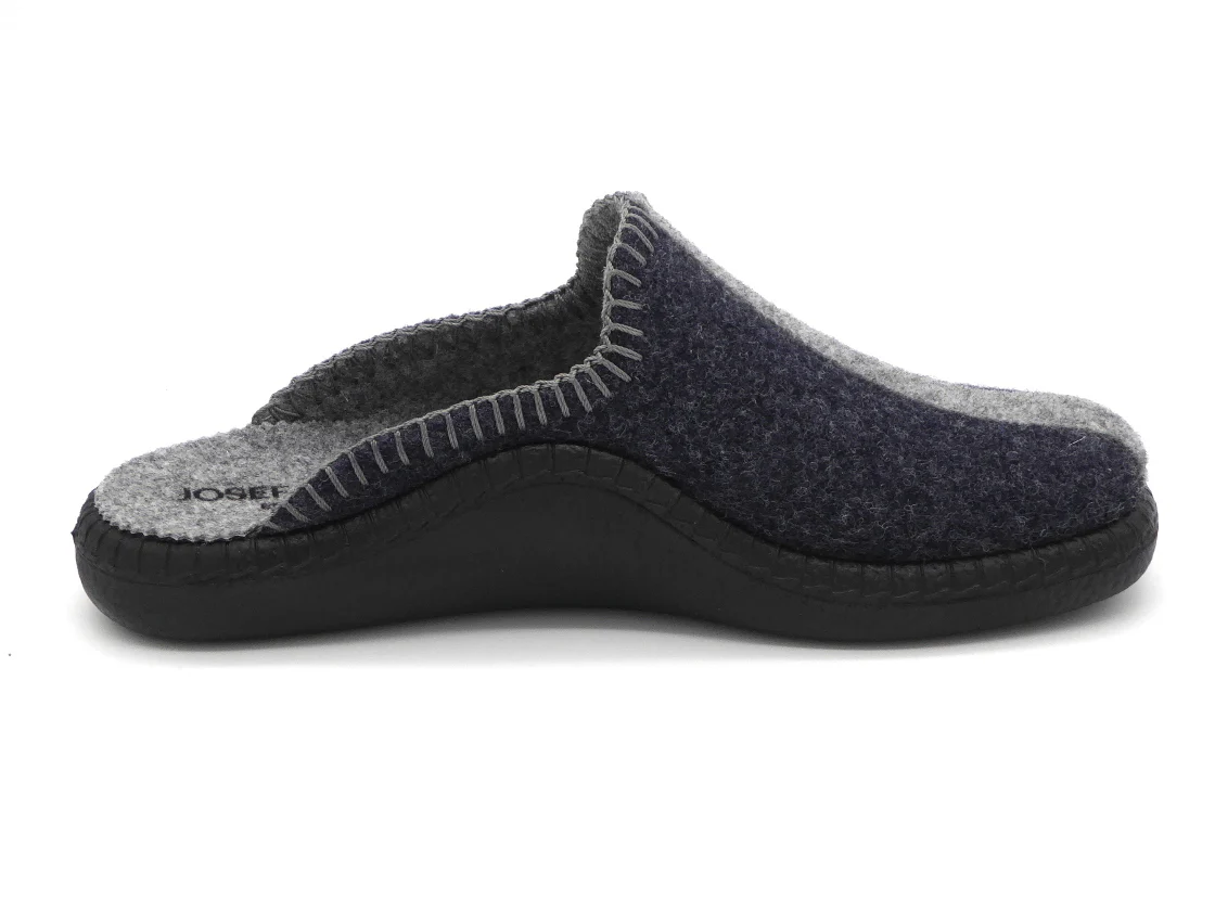 182-79-006 Dames Pantoffel-Muilen Ongevoerd Josef Seibel 54702-506 Monaco 62 Donkerblauw (3402) - Afbeelding 3