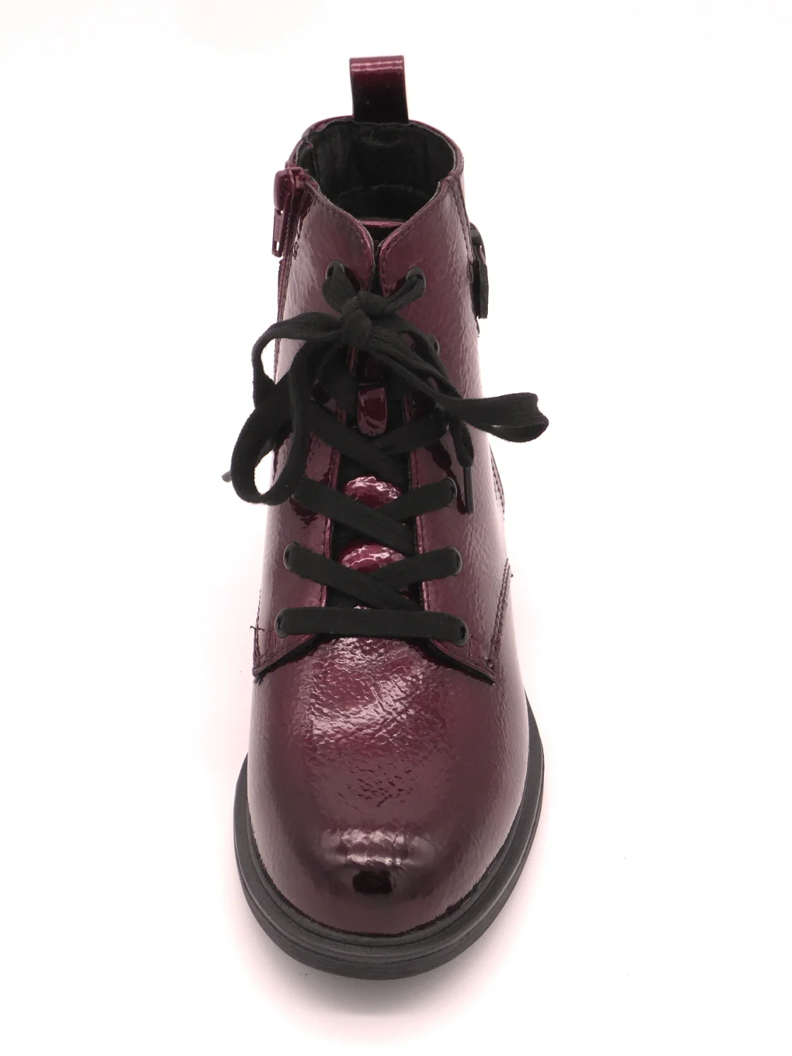 172-39-002 Dames Hoge Schoenen Boot Plat Jana 25278-542 Donkerrood Wijdte H (3352) - Afbeelding 4