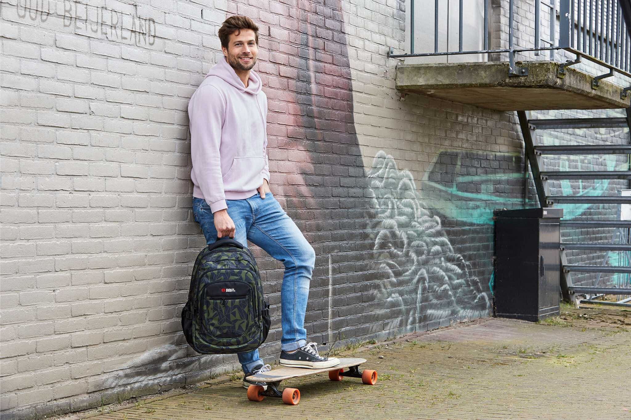 98-62038-029 Lederwaren Rugtas Middel 17 Enrico Benetti 62038-029 Donkergroen (1056) - Afbeelding 5